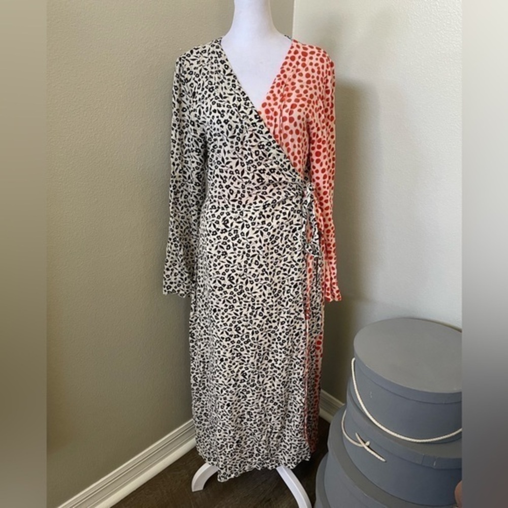 Compania Fantastica Multi-Print Wrap Dress